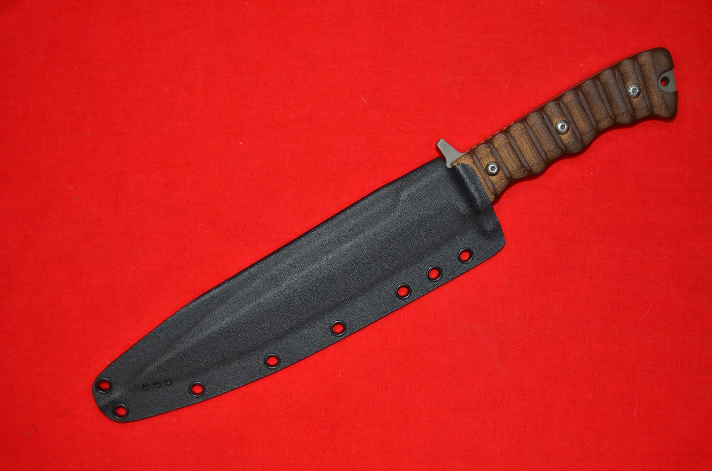 TOPS KNIVES WILD PIG HUNTER BLACK FOLD-OVER CUSTOM KYDEX SHEATH BY RED HILL SHEATHS **NO KNIFE*