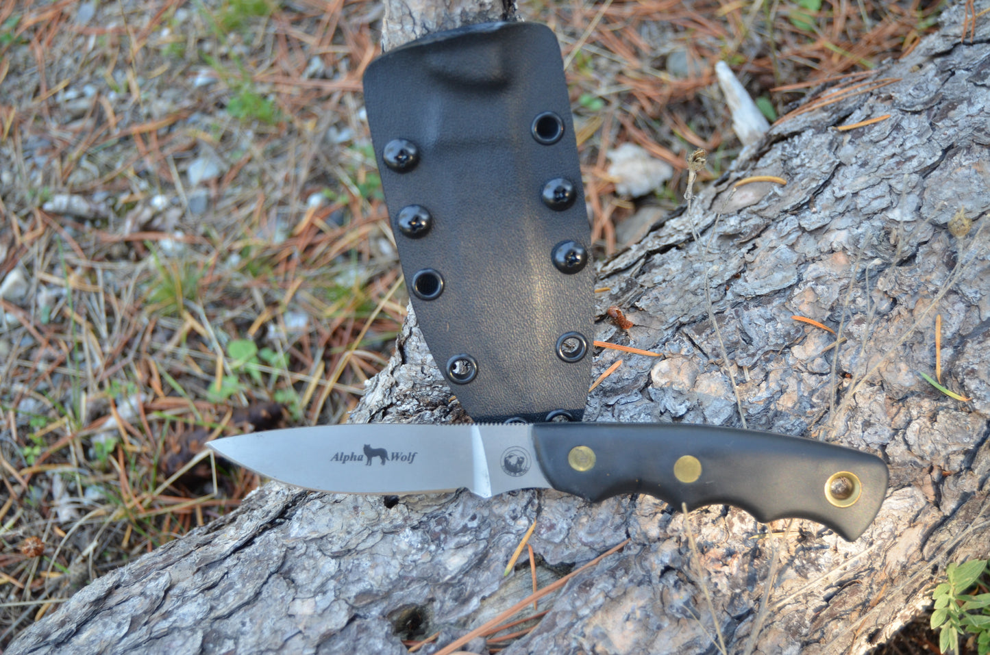 KNIVES OF ALASKA ALPHA WOLF CUSTOM BLACK 2-PIECE KYDEX SHEATH BY RED HILL SHEATHS