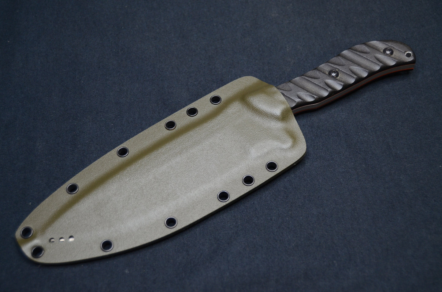 TOPS KNIVES SILENT HERO OD GREEN RED HILL CUSTOM KYDEX SHEATH (KNIFE NOT INCLUDED)