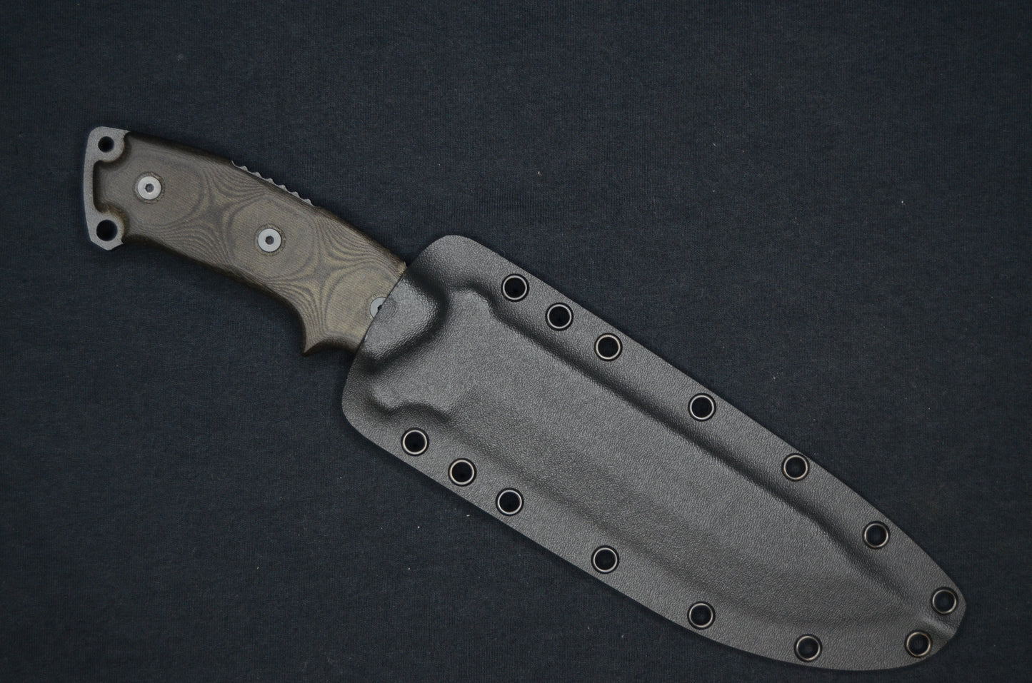 TOPS KNIVES STEEL EAGLE 107E BLACK CUSTOM KYDEX SHEATH BY RED HILL SHEATHS