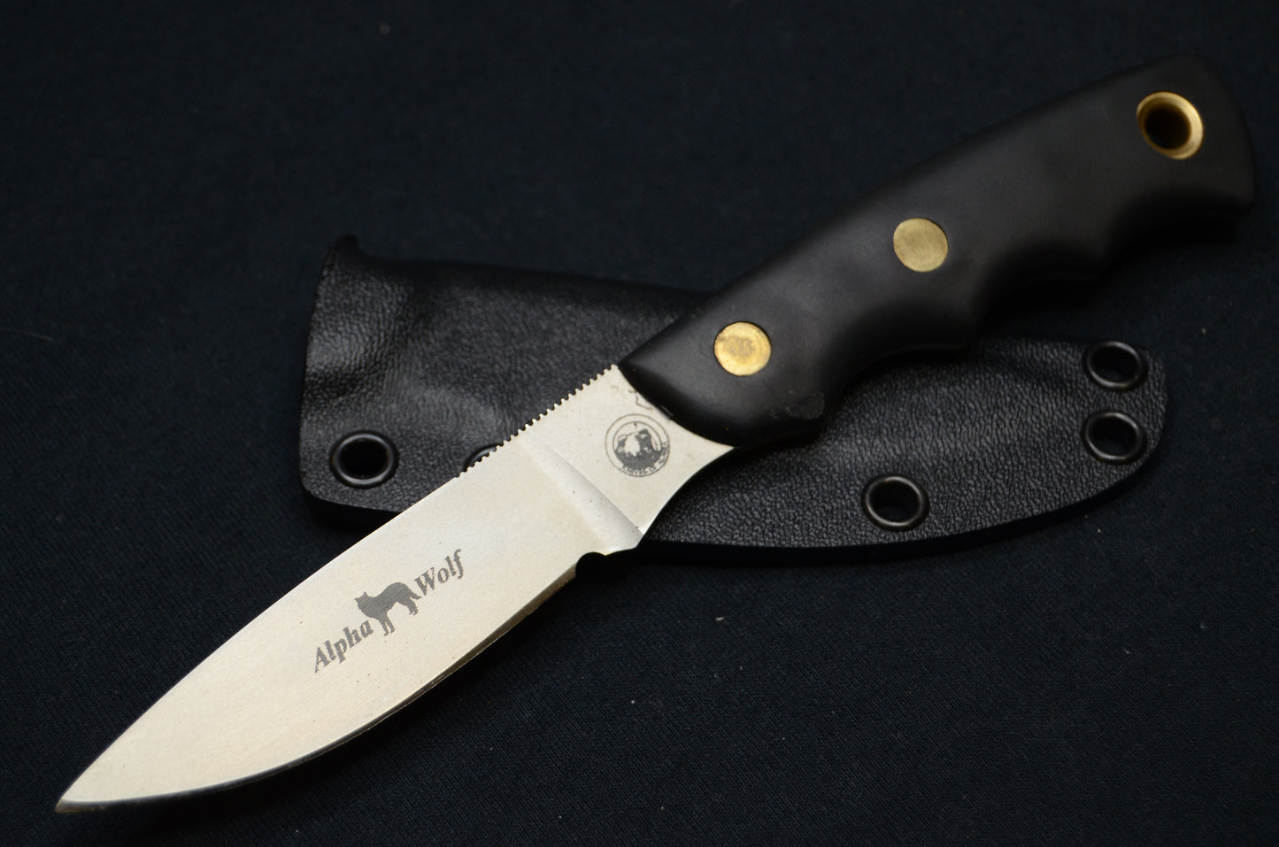 KNIVES OF ALASKA ALPHA WOLF CUSTOM BLACK FOLD-OVER KYDEX SHEATH BY RED HILL SHEATHS