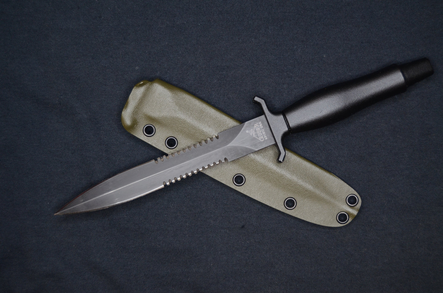 GERBER MARK II OD GREEN FOLD-OVER CUSTOM KYDEX SHEATH BY RED HILL SHEATHS (KNIFE NOT INCLUDED)