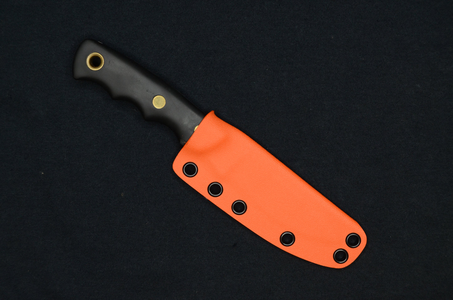 KNIVES OF ALASKA ALPHA WOLF CUSTOM HUNTERS ORANGE FOLD-OVER KYDEX SHEATH BY RED HILL SHEATHS