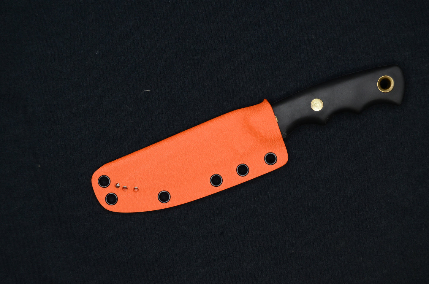 KNIVES OF ALASKA ALPHA WOLF CUSTOM HUNTERS ORANGE FOLD-OVER KYDEX SHEATH BY RED HILL SHEATHS