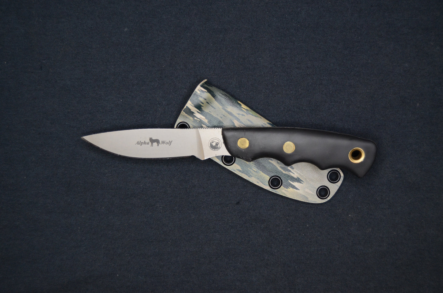 KNIVES OF ALASKA ALPHA WOLF CUSTOM ATACS IX FOLD-OVER KYDEX SHEATH BY RED HILL SHEATHS