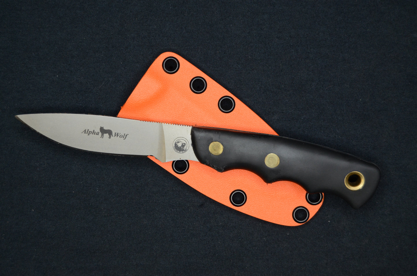 KNIVES OF ALASKA ALPHA WOLF CUSTOM HUNTERS ORANGE 2-PIECE KYDEX SHEATH BY RED HILL SHEATHS