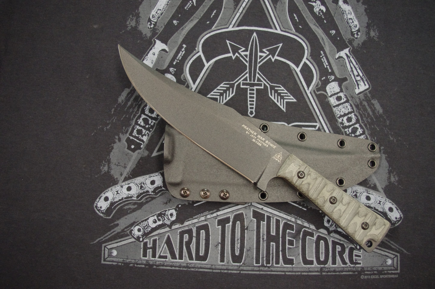 TOPS KNIVES PRATHER WAR BOWIE CUSTOM KYDEX SHEATH WITH IWB LOOP AND TEK-LOK (KNIFE NOT INCLUDED)