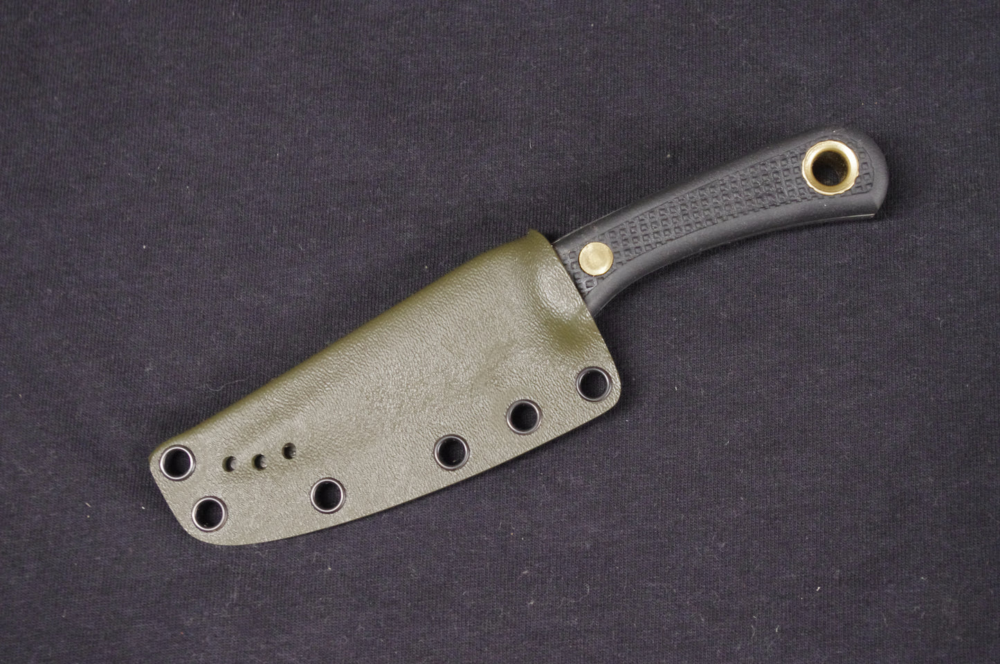 KNIVES OF ALASKA CUB BEAR CUSTOM OD GREEN FOLD-OVER KYDEX SHEATH BY RED HILL SHEATHS