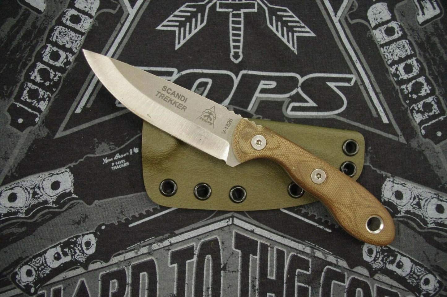 TOPS KNIVES SCANDI TREKKER OD GREEN CUSTOM KYDEX SHEATH BY RED HILL SHEATHS (KNIFE NOT INCLUDED)