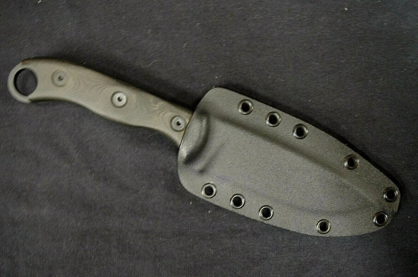 TOPS HOG 4.5 CUSTOM .093 BLACK KYDEX SHEATH W/ MOLLE LOK BY RED HILL SHEATHS **NO KNIFE**