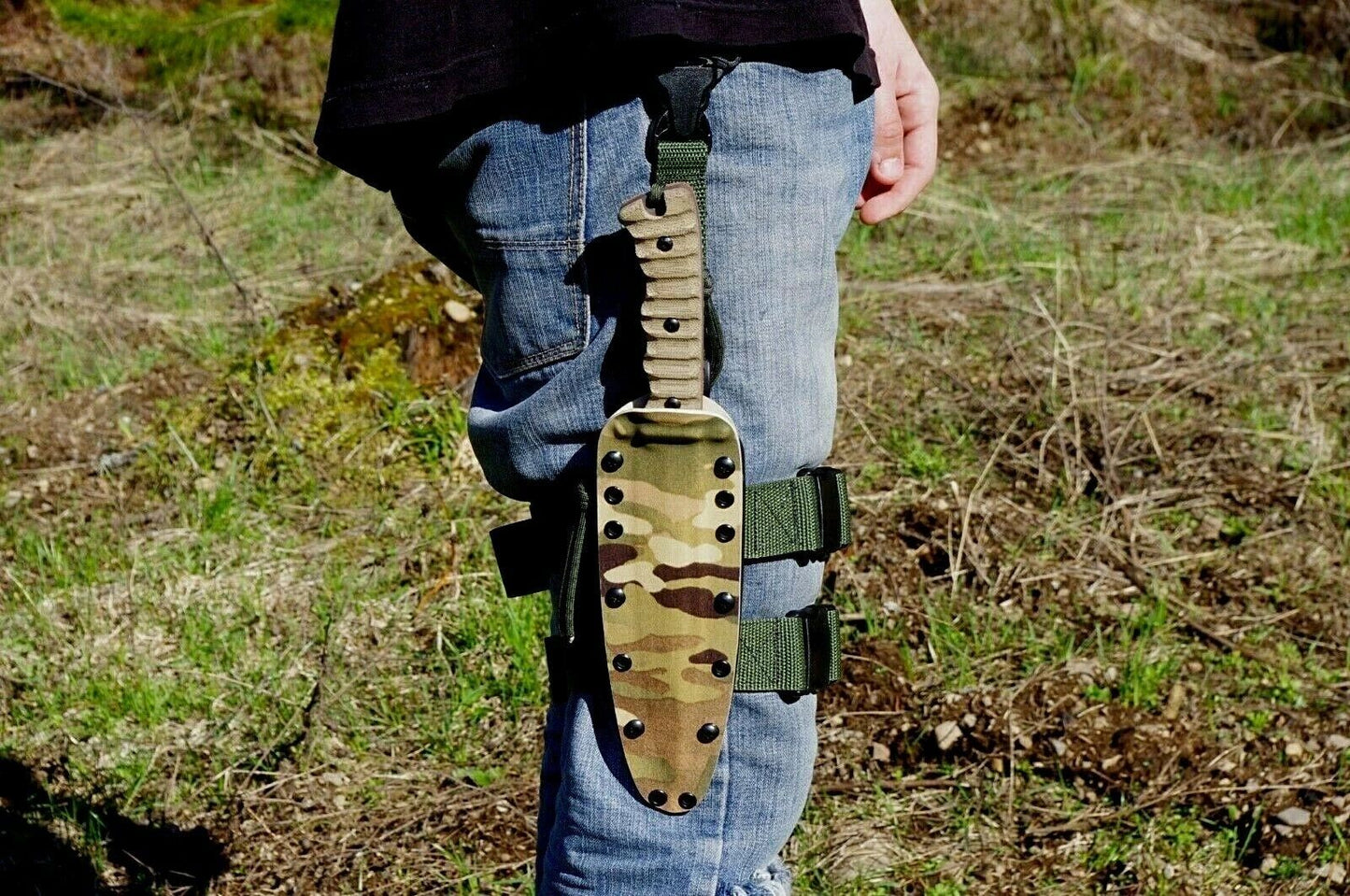 TOPS KNIVES WILD PIG HUNTER CUSTOM KYDEX MULTI CAM SHEATH BY RED HILL SHEATHS ***NO KNIFE**