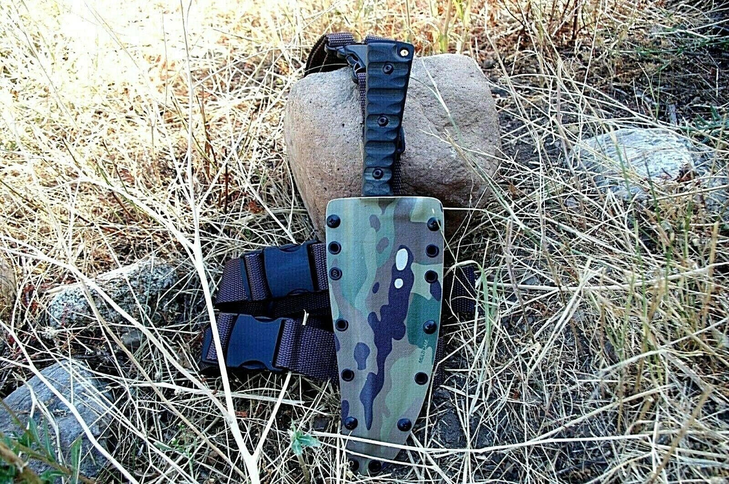 TOPS KNIVES PRATHER WAR BOWIE MULTICAM CUSTOM KYDEX SHEATH BY RED HILL SHEATHS **NO KNIFE*