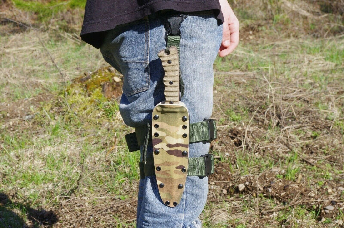 TOPS WILD PIG HUNTER CUSTOM KYDEX MINI GIRLZ SHEATH W/ ULTI CLIP BY RED HILL SHEATHS **NO KNIFE**