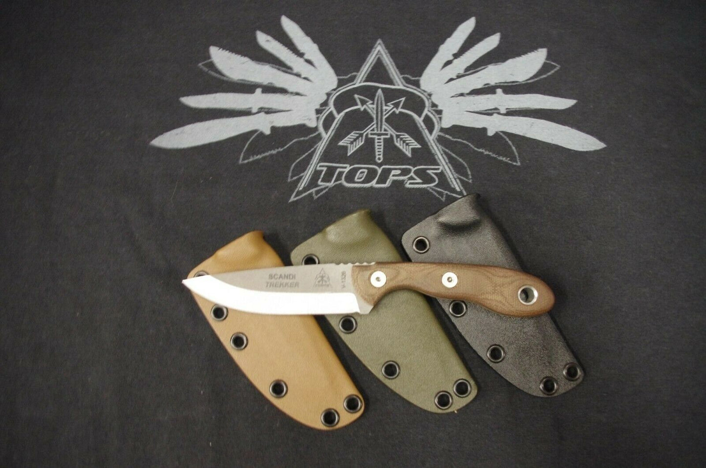 TOPS KNIVES SCANDI TREKKER CUSTOM KYDEX SHEATH BY RED HILL SHEATHS (KNIFE NOT INCLUDED)
