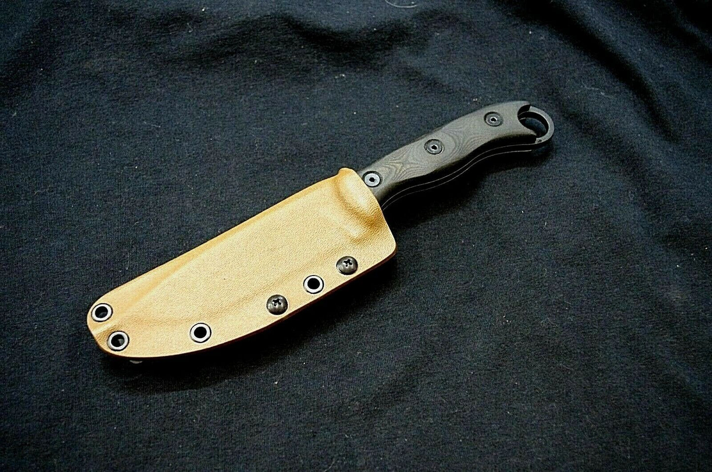 TOPS HOG 4.5 CUSTOM .093 BLACK KYDEX SHEATH W/ IWB LOOP BY RED HILL SHEATHS **NO KNIFE**