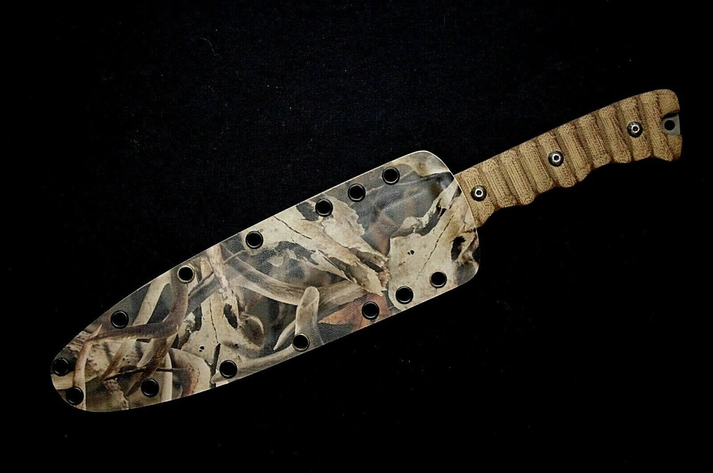 TOPS KNIVES WILD PIG HUNTER CUSTOM KYDEX NEXT CAMO BONZ SHEATH BY RED HILL SHEATHS **NO KNIFE*