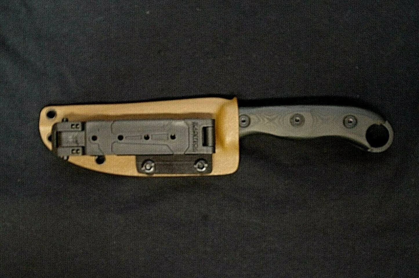 TOPS HOG 4.5 CUSTOM .093 BLACK KYDEX SHEATH W/ MOLLE LOK BY RED HILL SHEATHS **NO KNIFE**