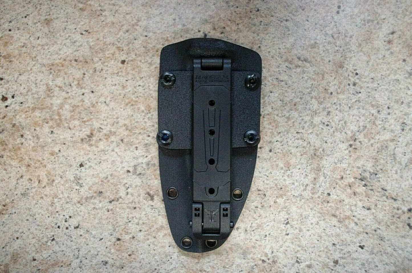 TOPS HOG 4.5 CUSTOM .093 BLACK KYDEX SHEATH W/ MOLLE LOK BY RED HILL SHEATHS **NO KNIFE**
