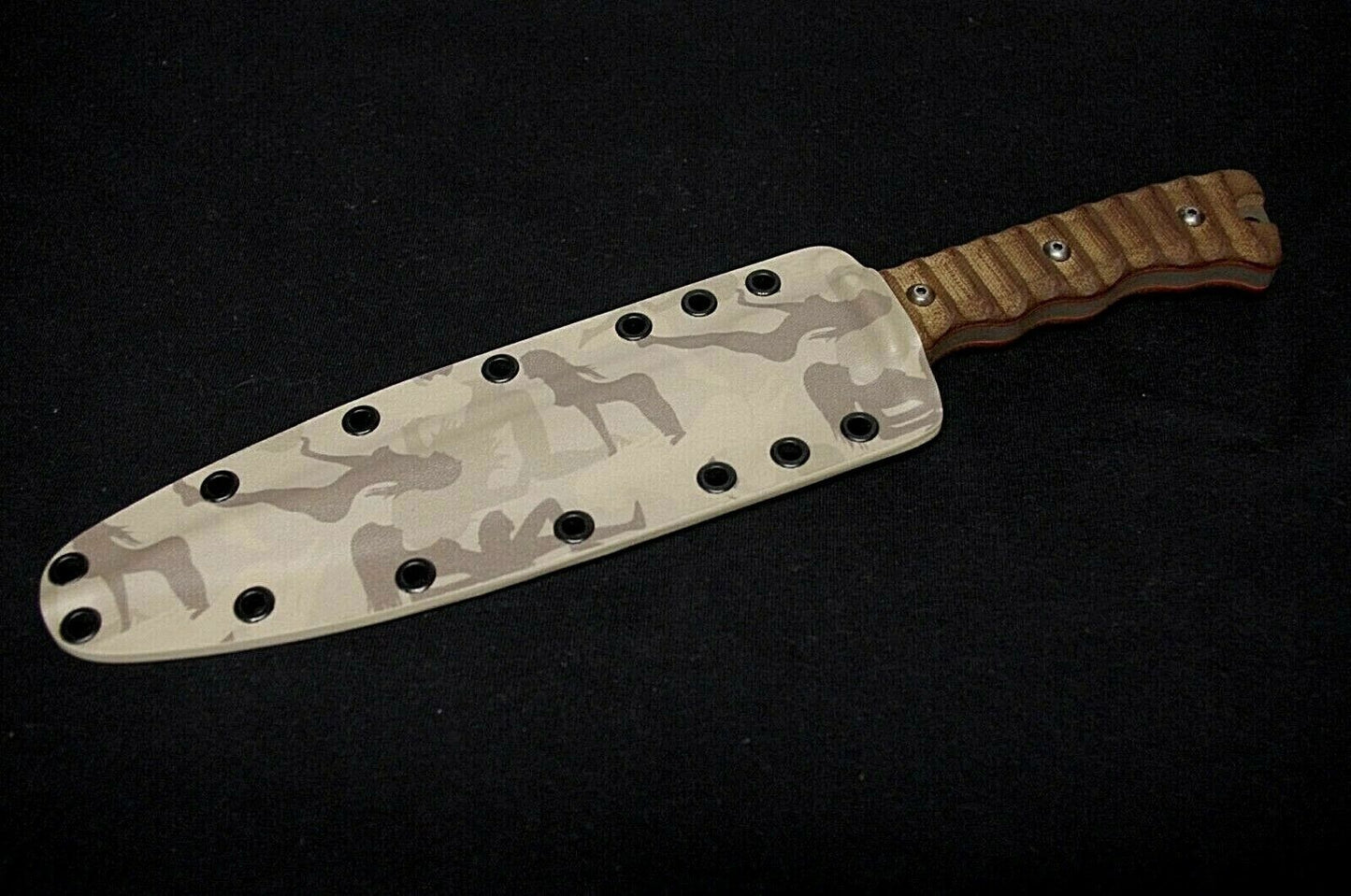 TOPS KNIVES WILD PIG HUNTER CUSTOM KYDEX DESERT GIRLZ SHEATH BY RED HILL SHEATHS ***NO KNIFE**