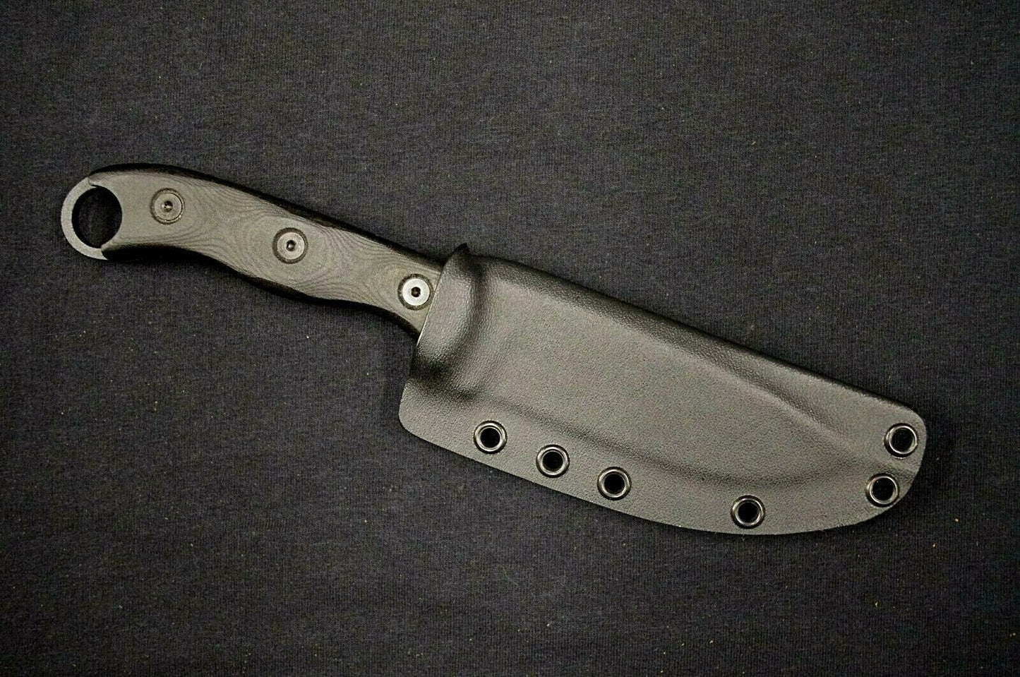 TOPS HOG 4.5 CUSTOM .093 BLACK KYDEX SHEATH W/ IWB LOOP BY RED HILL SHEATHS **NO KNIFE**