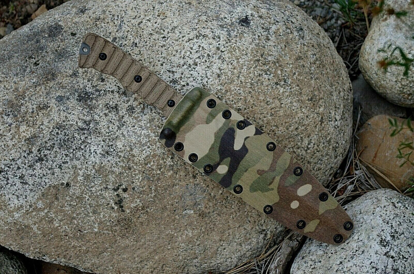 TOPS KNIVES WILD PIG HUNTER CUSTOM KYDEX SUPER CAM SHEATH BY RED HILL SHEATHS ***NO KNIFE**