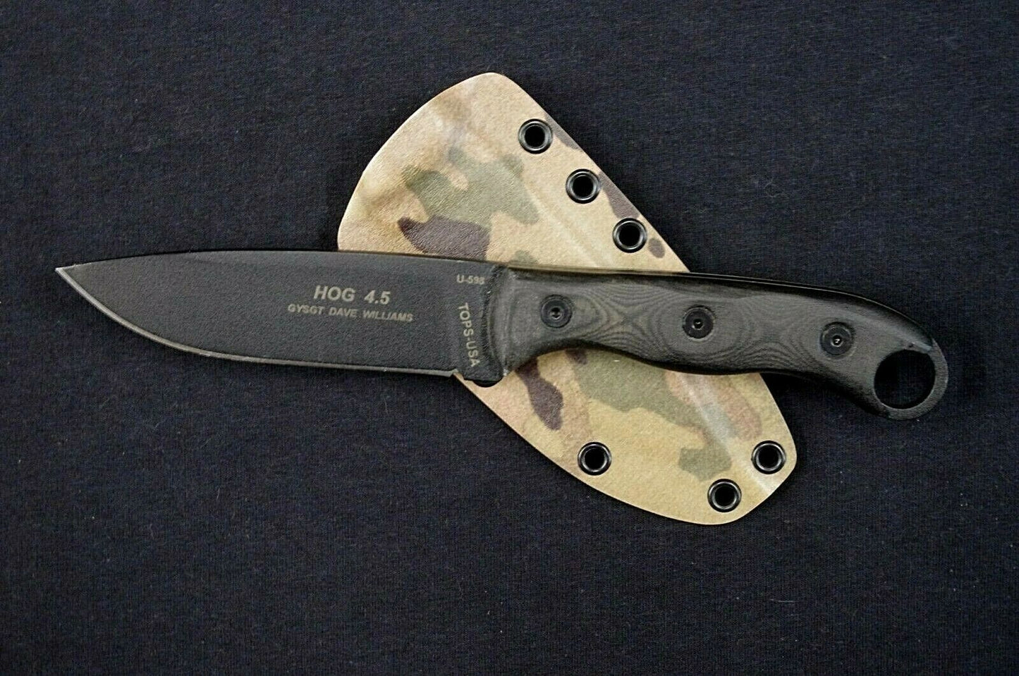 TOPS KNIVES HOG 4.5 CUSTOM .093 KYDEX SUPER CAM SHEATH BY RED HILL SHEATHS **KNIFE NOT INCLUDED**