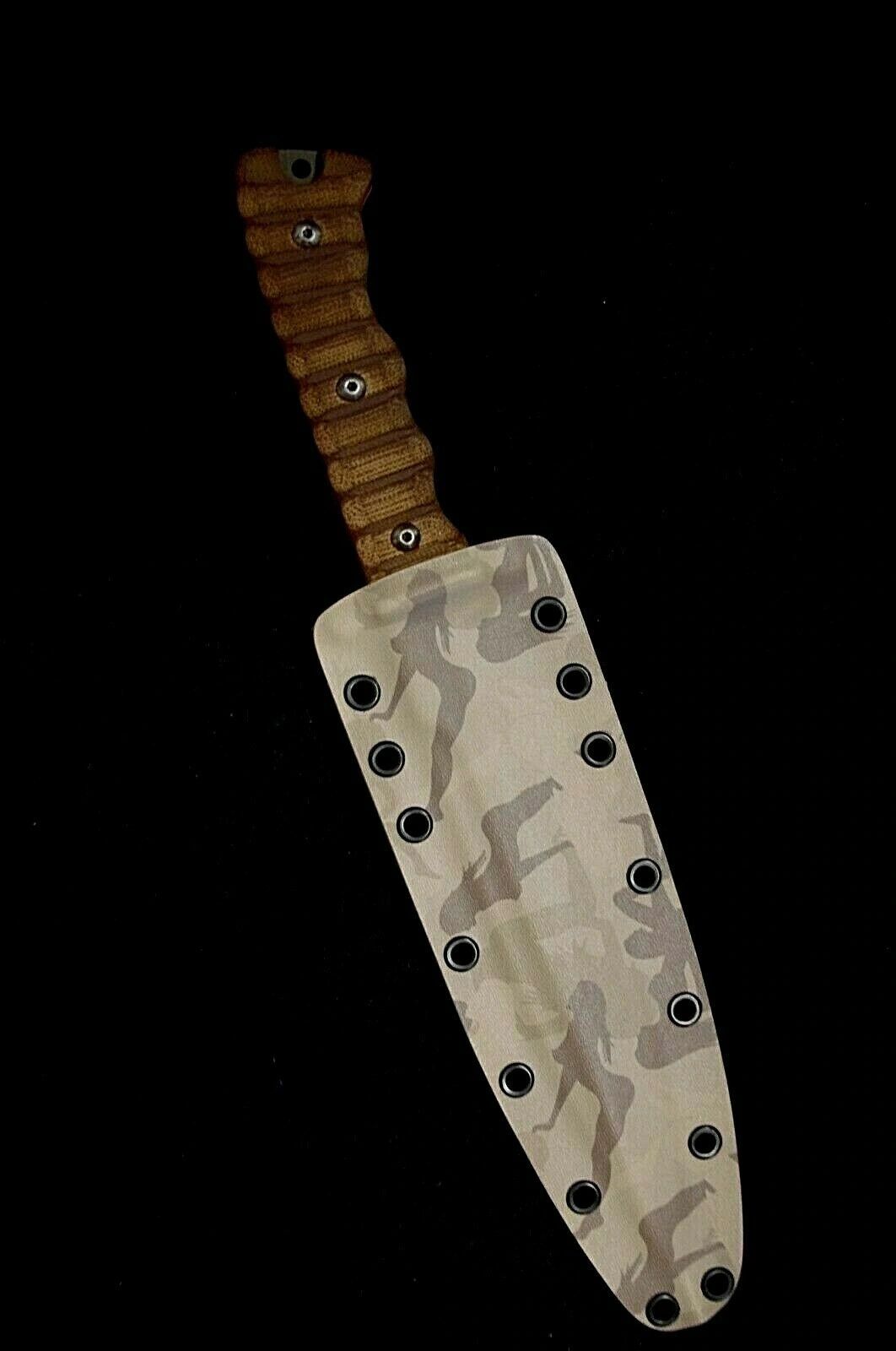 TOPS KNIVES WILD PIG HUNTER CUSTOM KYDEX NEXT CAMO BONZ SHEATH BY RED HILL SHEATHS **NO KNIFE*