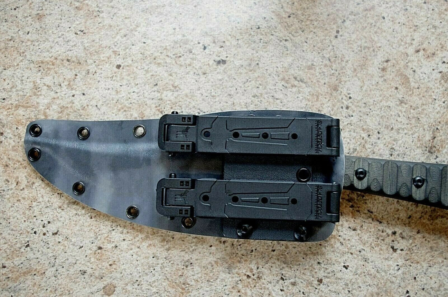 TOPS KNIVES PRATHER WAR BOWIE A-TACS FG CUSTOM KYDEX SHEATH BY RED HILL SHEATHS **NO KNIFE*