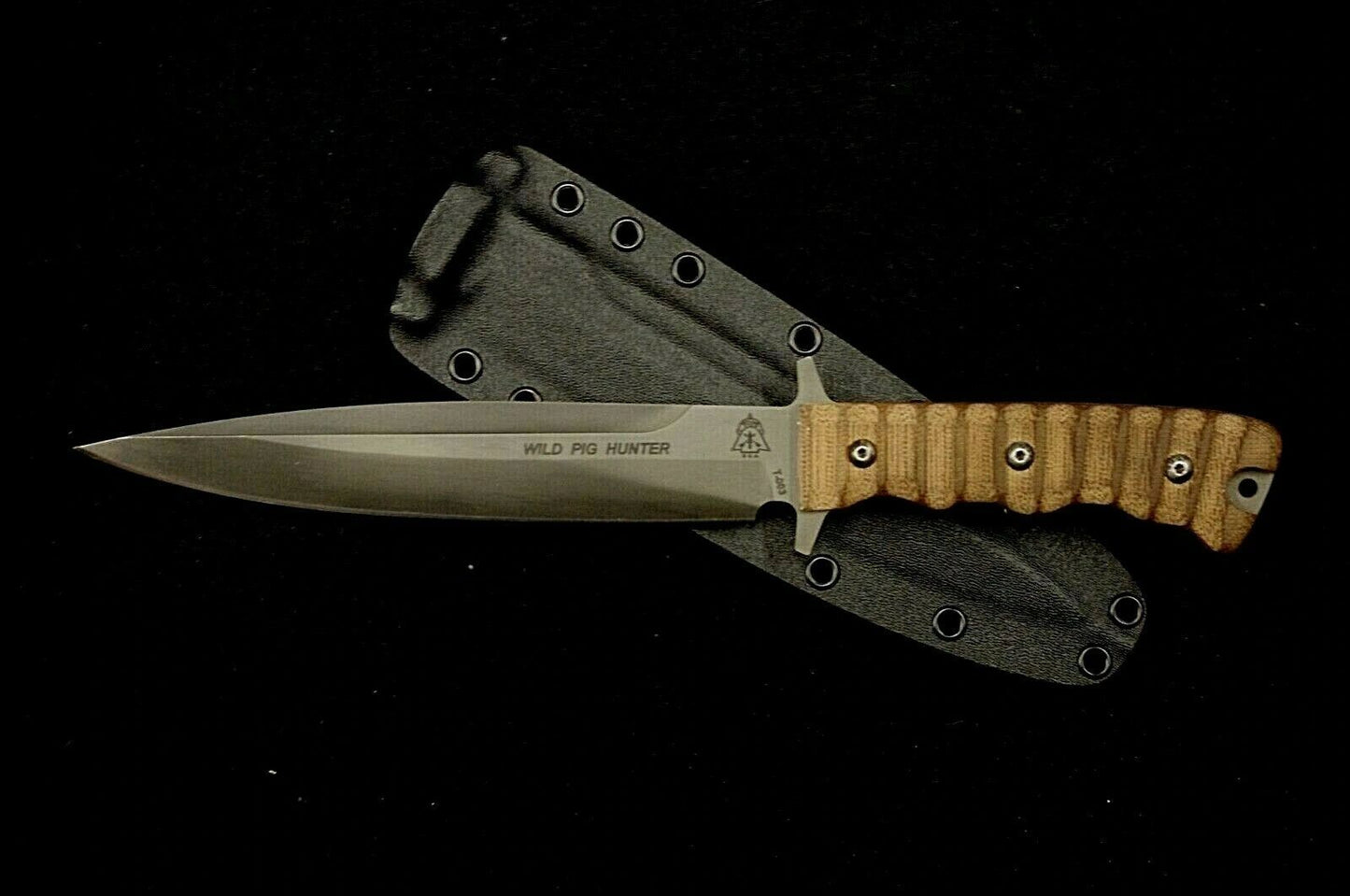 TOPS KNIVES WILD PIG HUNTER BLACK CUSTOM KYDEX SHEATH BY RED HILL SHEATHS **NO KNIFE*