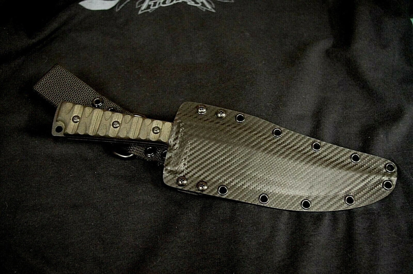 TOPS KNIVES PRATHER WAR BOWIE A-TACS FG CUSTOM KYDEX SHEATH BY RED HILL SHEATHS **NO KNIFE*