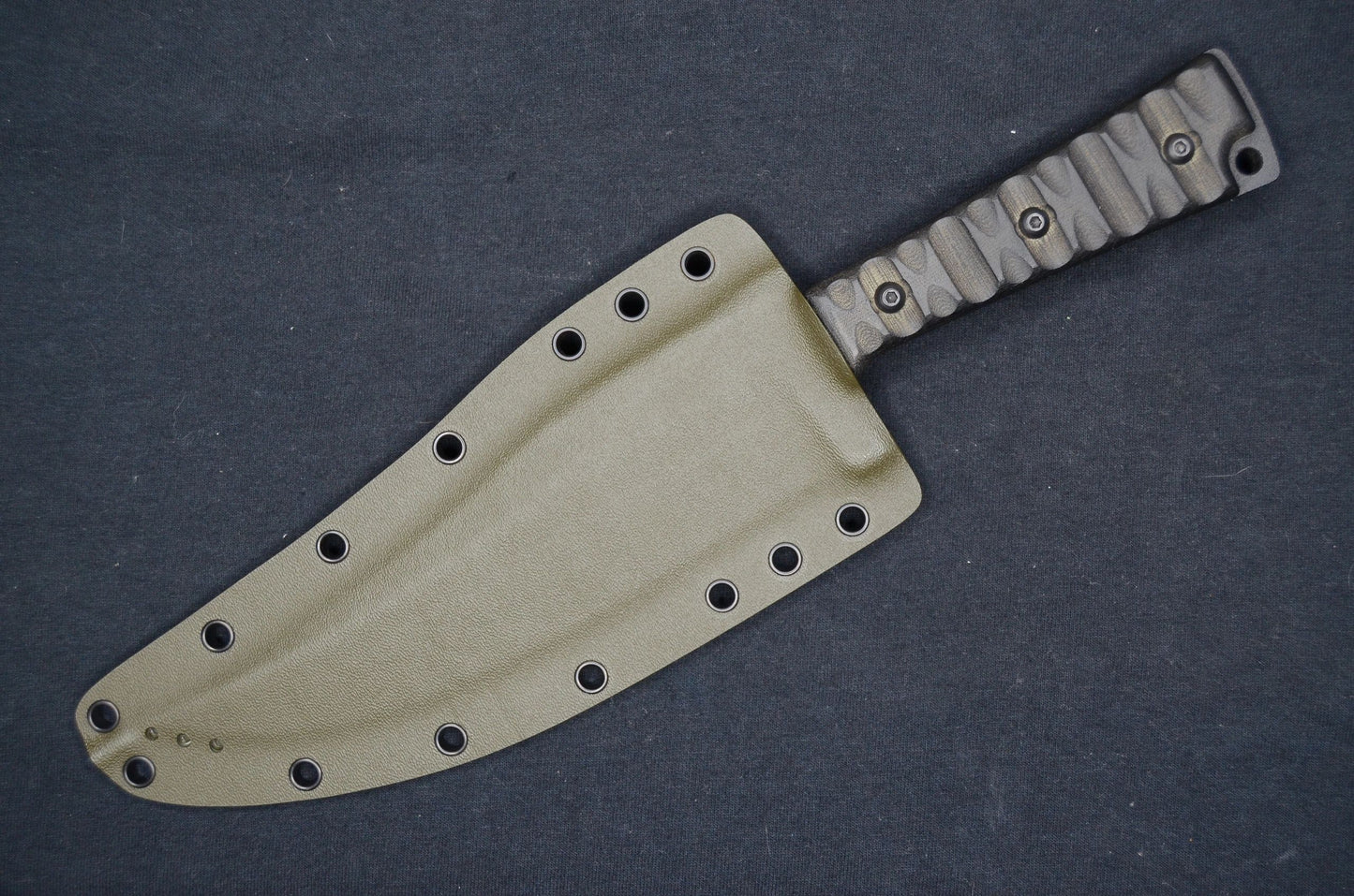 TOPS KNIVES PRATHER WAR BOWIE OD GREEN CUSTOM KYDEX SHEATH W/ 2" BELT LOOP BY RED HILL SHEATHS