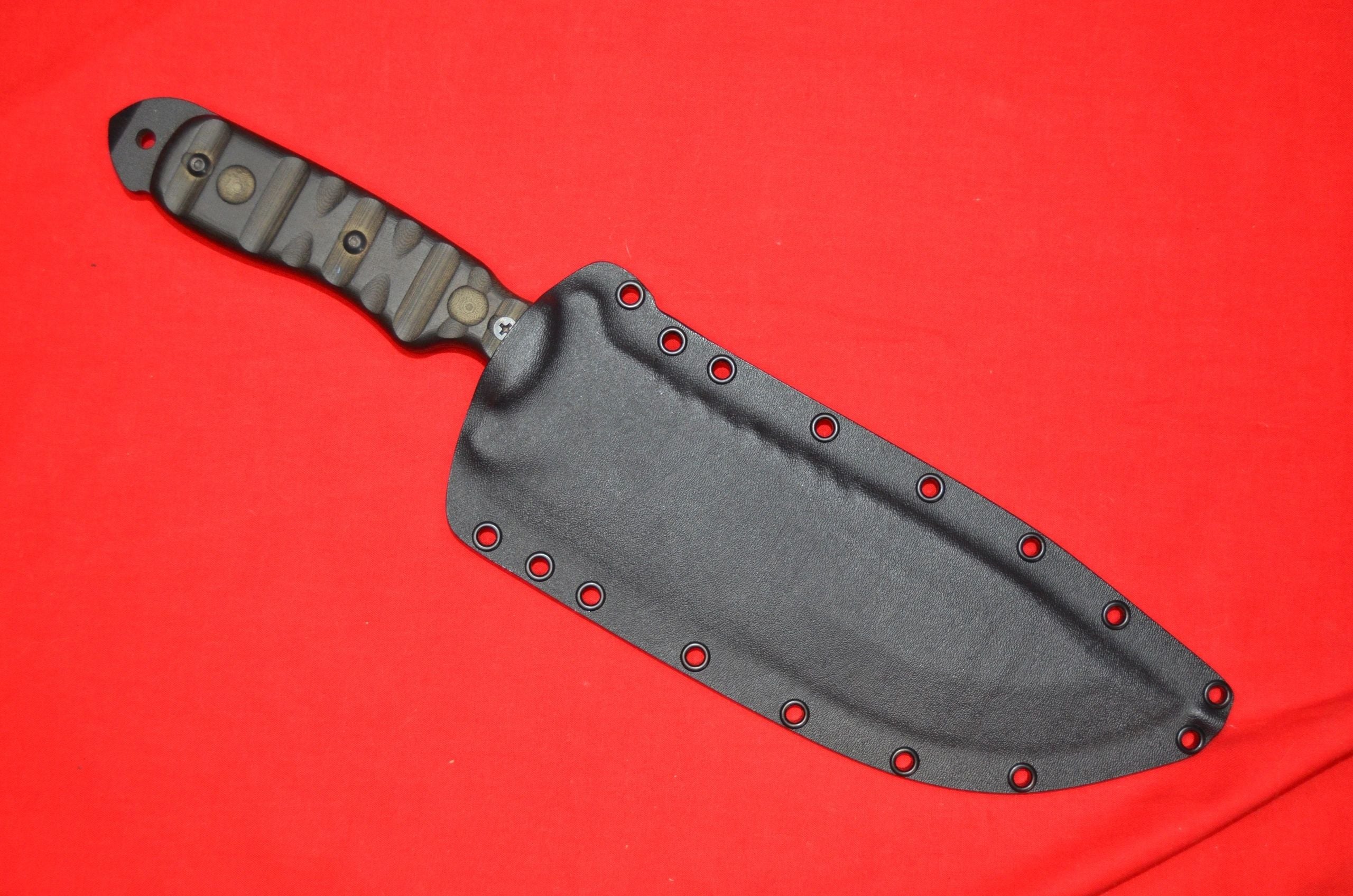 TOPS KNIVES SXB SKULLCRUSHER XTREME BLADE CUSTOM KYDEX SHEATH BY RED