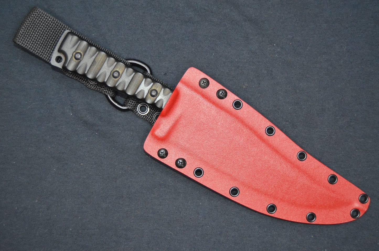 CUSTOM-MADE NYLON "D" RING DANGLER WITH 2" BELT LOOP ON CUSTOM MOUNTING PLATE