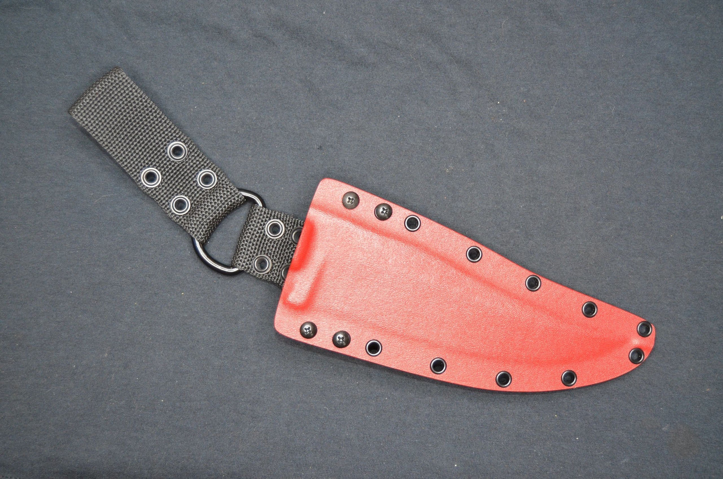 CUSTOM-MADE NYLON "D" RING DANGLER WITH 2" BELT LOOP ON CUSTOM MOUNTING PLATE