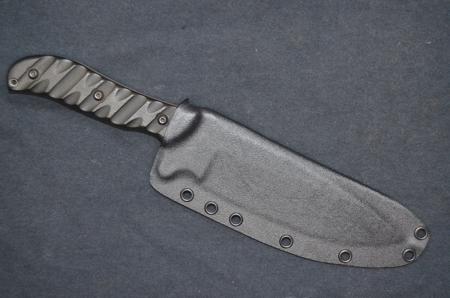 TOPS KNIVES SILENT HERO BLACK FOLD OVER CUSTOM KYDEX SHEATH BY RED HILL SHEATHS