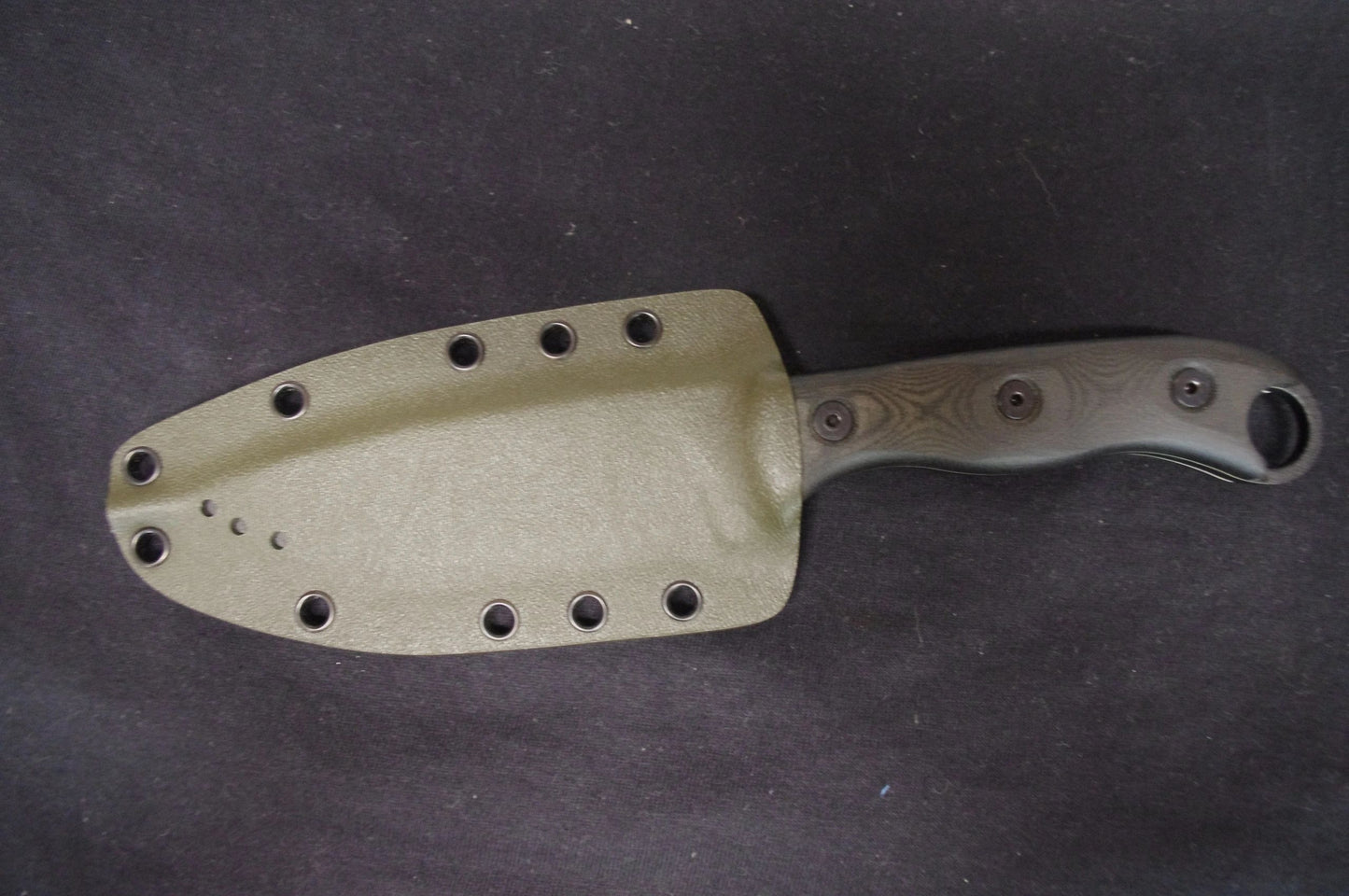 TOPS HOG 4.5 CUSTOM .093 OD GREEN SHEATH W/ TEK-LOK BY RED HILL SHEATHS **NO KNIFE*