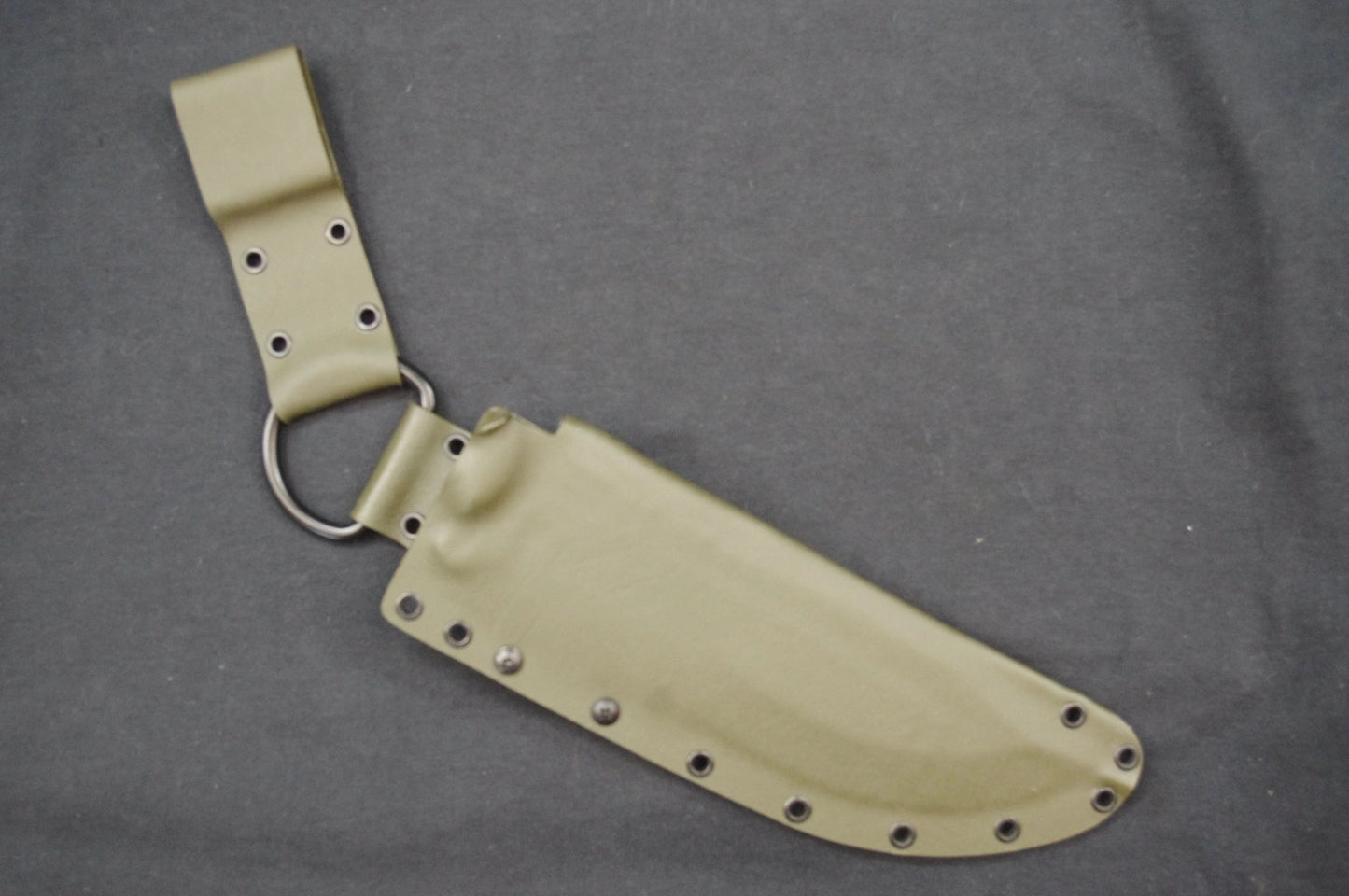 CUSTOM-MADE KYDEX "D" RING DANGLER WITH 2" BELT LOOP ON A CUSTOM MOUNTING PLATE