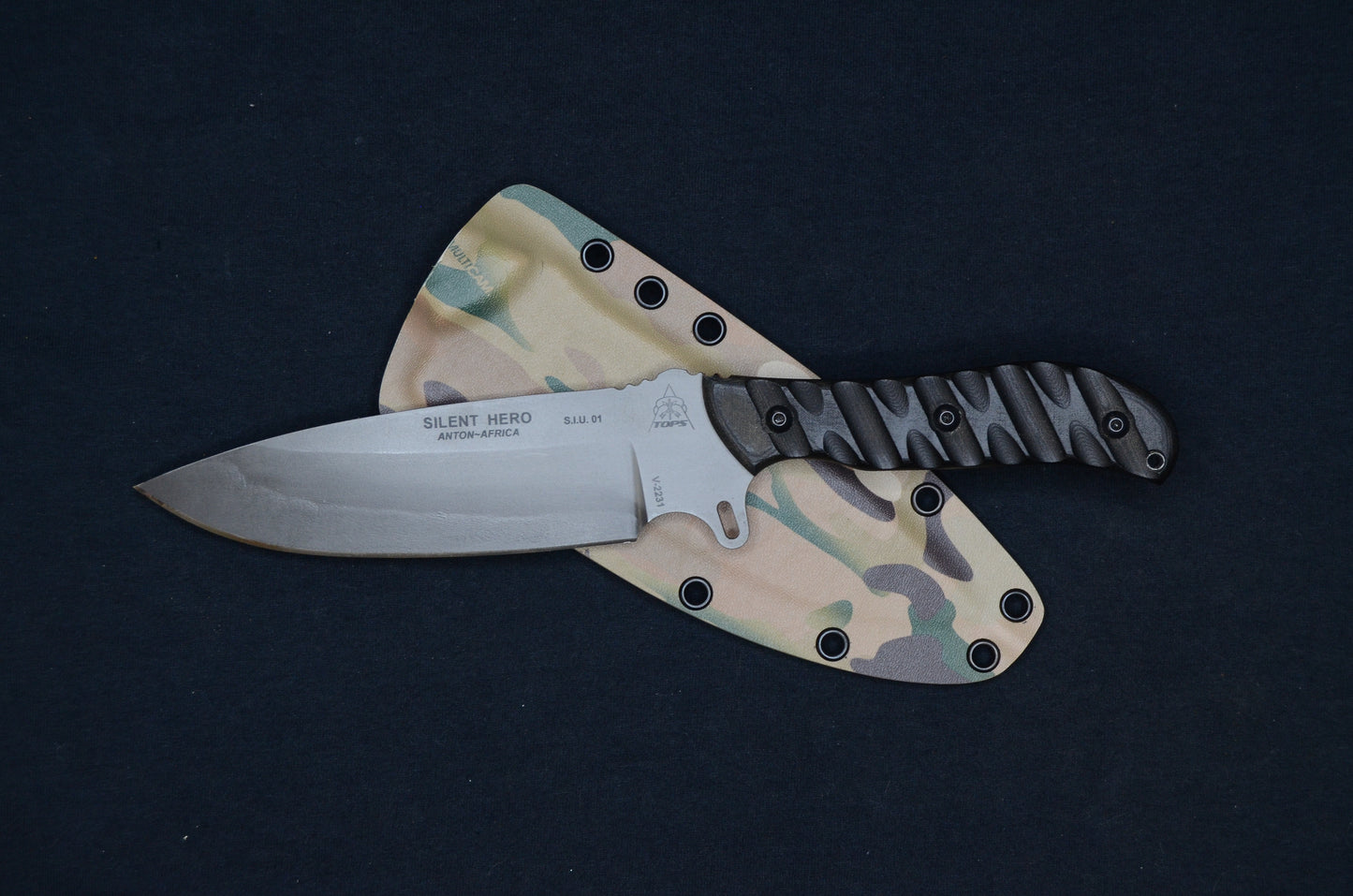 TOPS KNIVES SILENT HERO MULTICAM RED HILL CUSTOM KYDEX SHEATH (KNIFE NOT INCLUDED)
