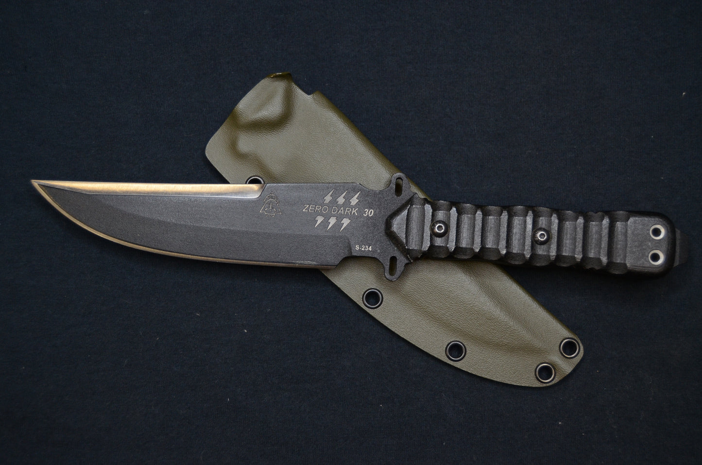 TOPS KNIVES ZERO DARK 30 CUSTOM OD FOLD-OVER KYDEX SHEATH BY RED HILL SHEATHS *KNIFE NOT INCLUDED*