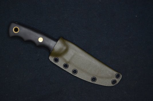 KNIVES OF ALASKA ALPHA WOLF CUSTOM OD GREEN FOLD-OVER KYDEX SHEATH BY RED HILL SHEATHS