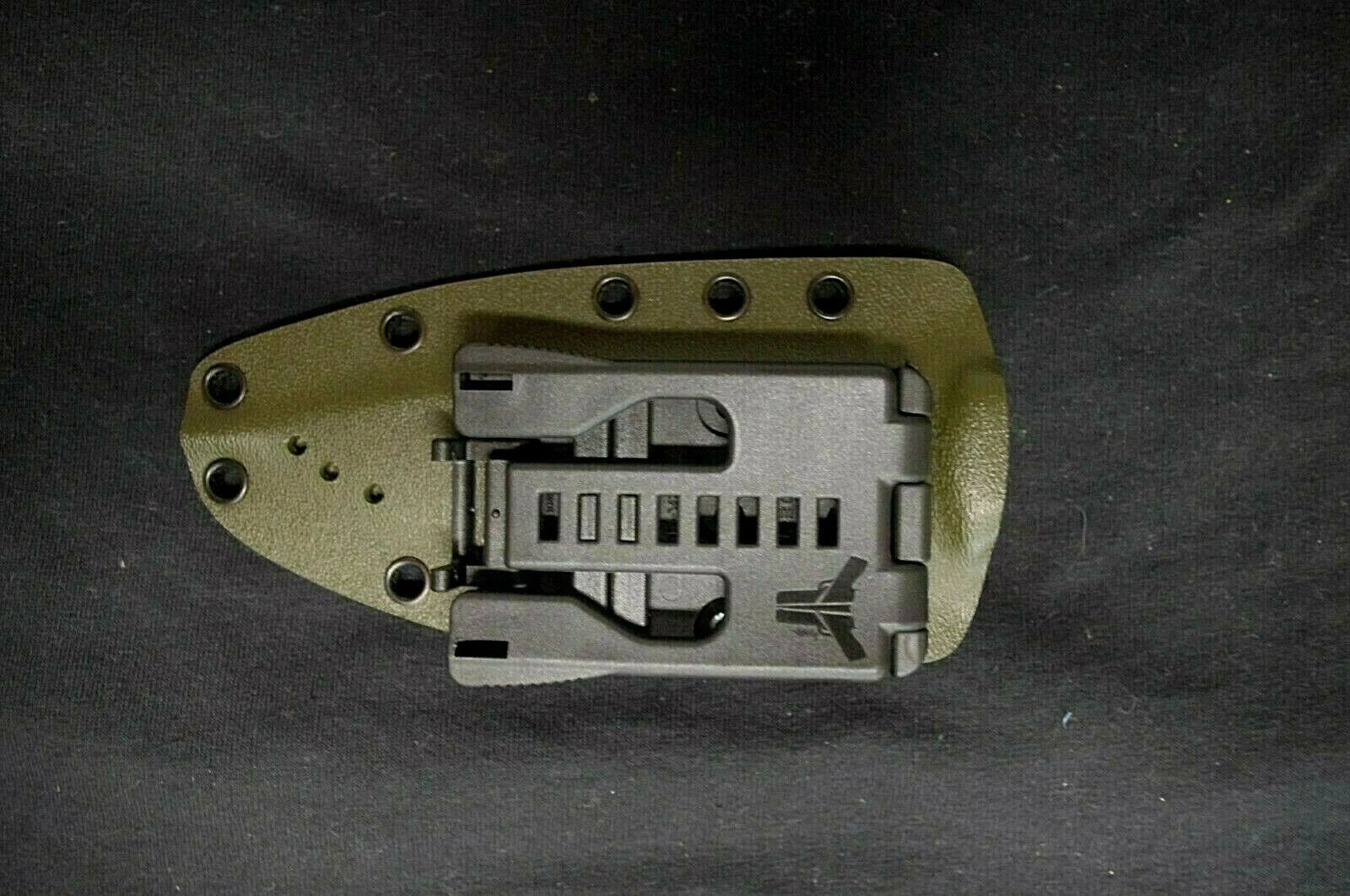 TOPS HOG 4.5 CUSTOM .093 OD GREEN SHEATH W/ TEK-LOK BY RED HILL SHEATHS **NO KNIFE*