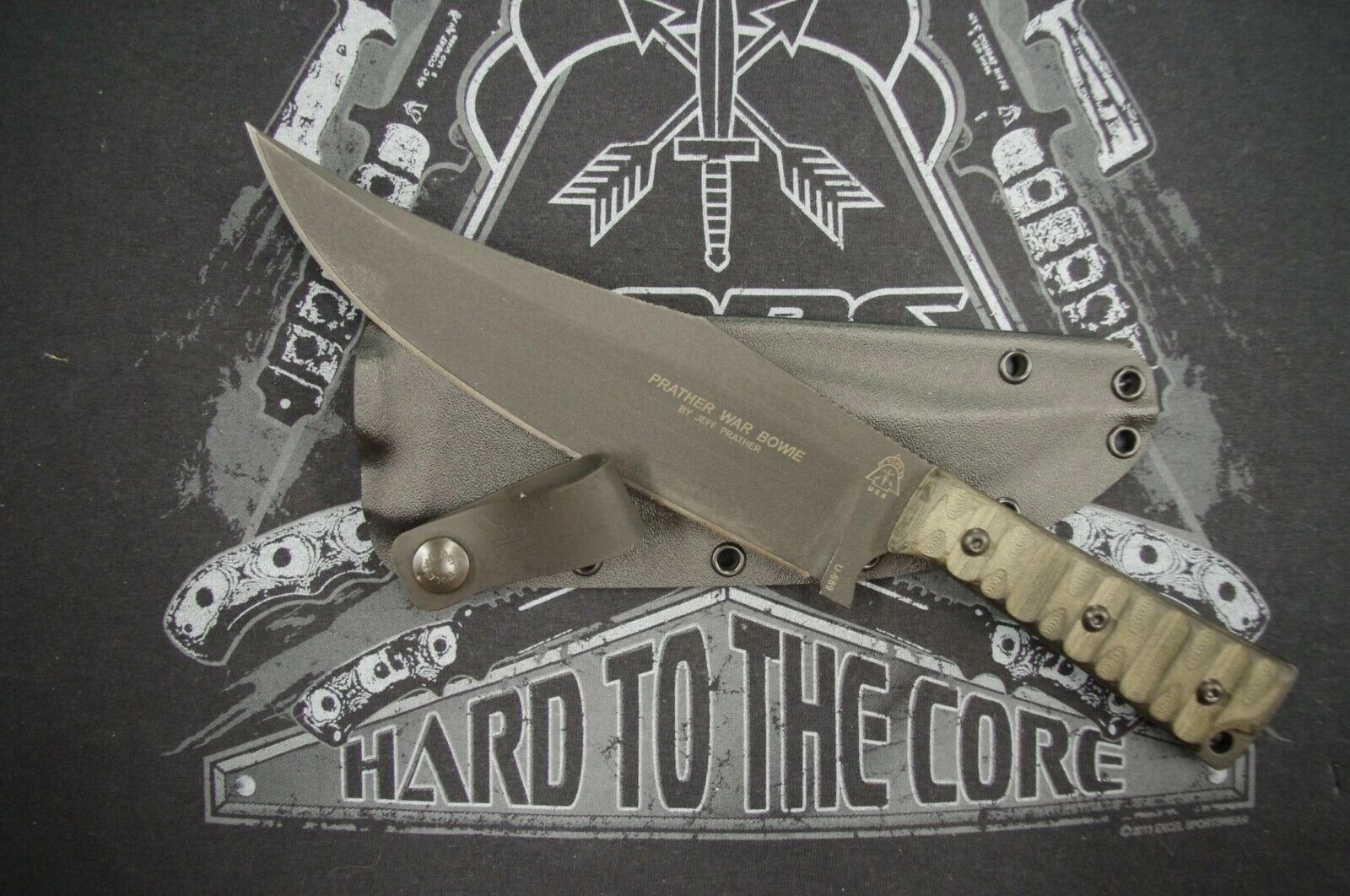 TOPS KNIVES PRATHER WAR BOWIE W/IWB LP CUSTOM KYDEX SHEATH BY RED HILL SHEATHS (KNIFE NOT INCLUDED)