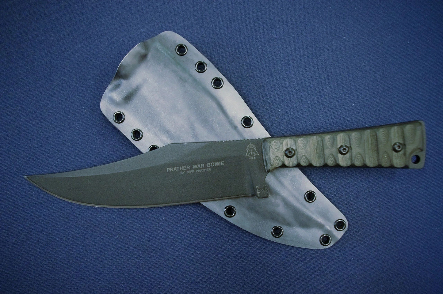 TOPS KNIVES PRATHER WAR BOWIE A-TACS LE CUSTOM KYDEX SHEATH BY RED HILL SHEATHS **KNIFE NOT INCLUDED*