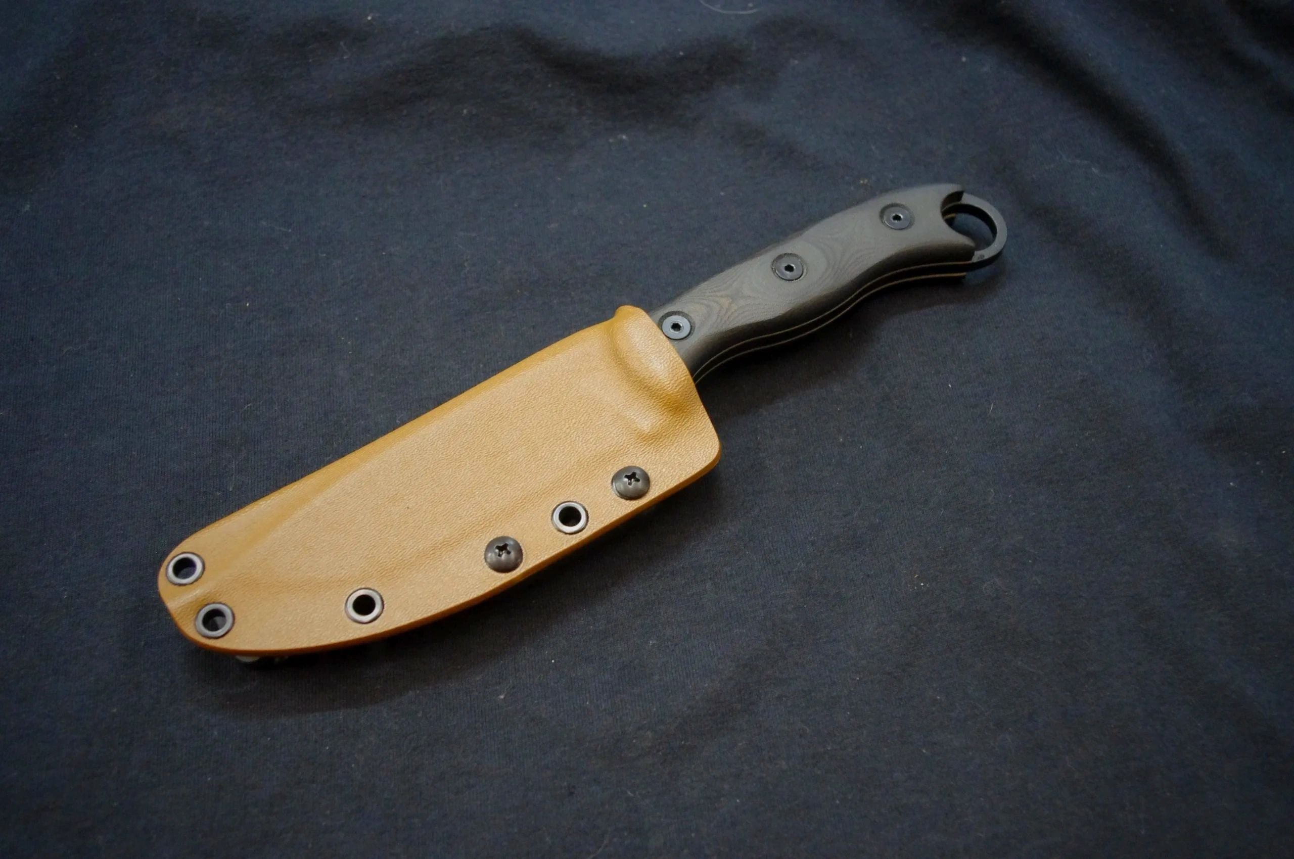 TOPS HOG 4.5 .093 COYOTE BROWN KYDEX RED SHEATH W/ MOLLE LOK BY RED ...