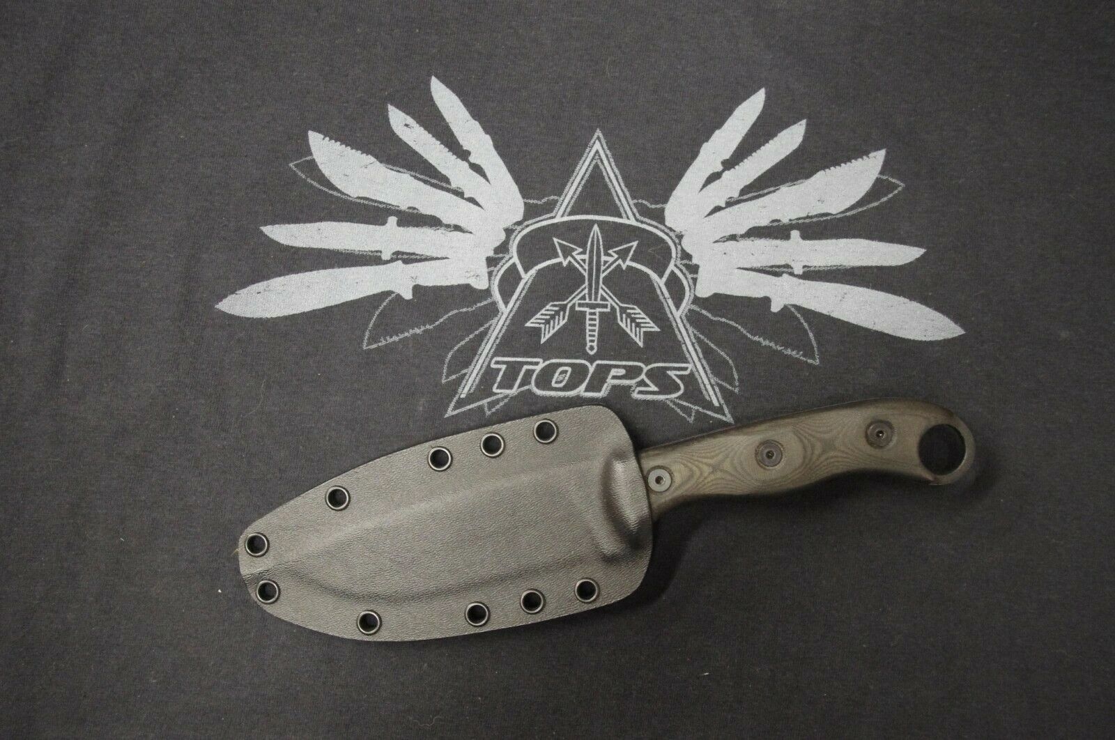TOPS KNIVES HOG 4.5 CUSTOM .093 BLACK KYDEX SHEATH BY RED HILL SHEATHS (KNIFE NOT INCLUDED)