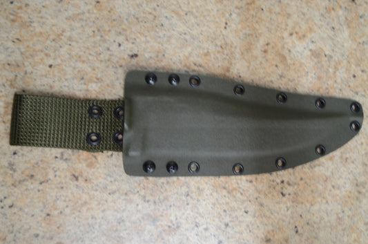 TOPS KNIVES PRATHER WAR BOWIE OD GREEN CUSTOM KYDEX SHEATH W/ 2" BELT LOOP BY RED HILL SHEATHS