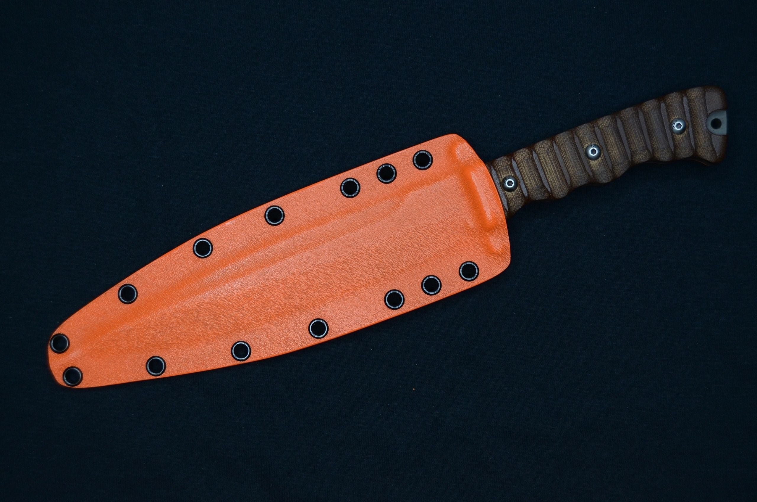 TOPS KNIVES WILD PIG HUNTER ( WPH ) HUNTERS ORANGE CUSTOM KYDEX SHEATH ...
