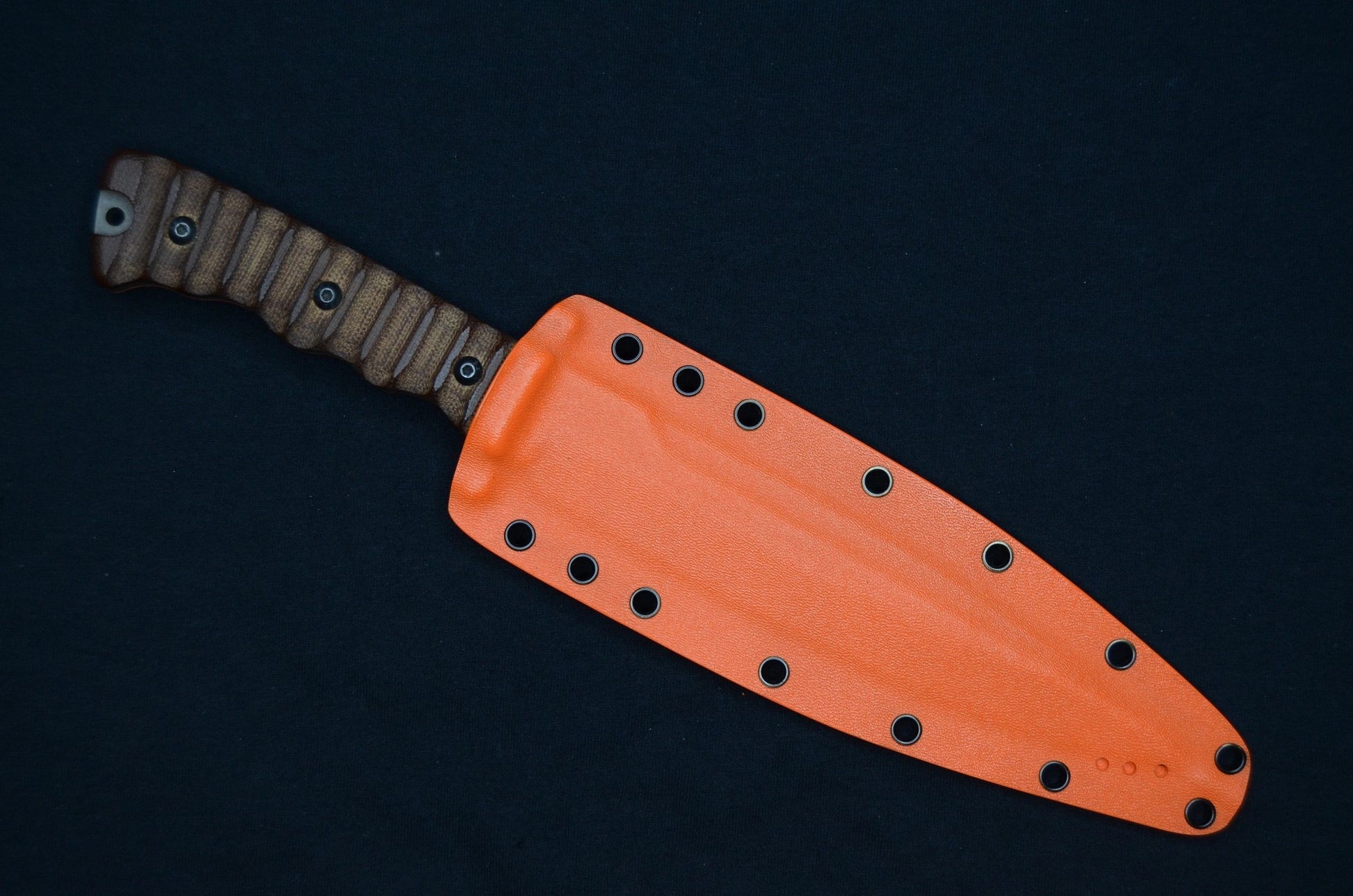 TOPS KNIVES WILD PIG HUNTER ( WPH ) HUNTERS ORANGE CUSTOM KYDEX SHEATH BY RED HILL SHEATHS