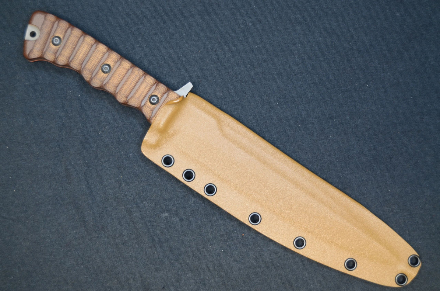 TOPS KNIVES WILD PIG HUNTER ( WPH ) FOLD OVER COYOTE BROWN CUSTOM KYDEX SHEATH BY RED HILL SHEATHS