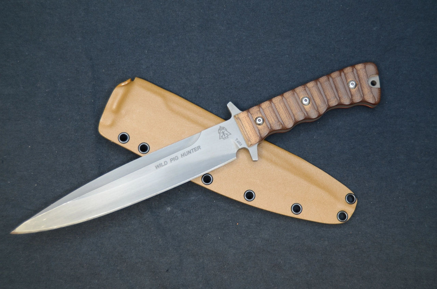 TOPS KNIVES WILD PIG HUNTER ( WPH ) FOLD OVER COYOTE BROWN CUSTOM KYDEX SHEATH BY RED HILL SHEATHS